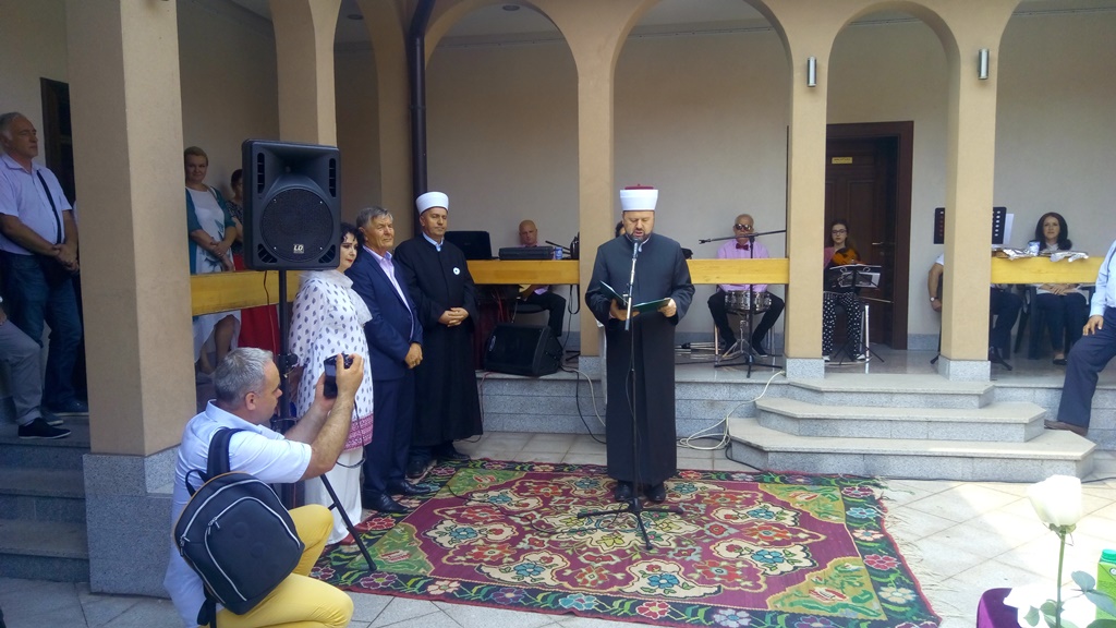 Obraćanje muftije zeničkog hfz. dr. Mevludin ef. Dizdarevića na bajramskom prijemu u Sultan-Ahmedovoj medresi u Zenici