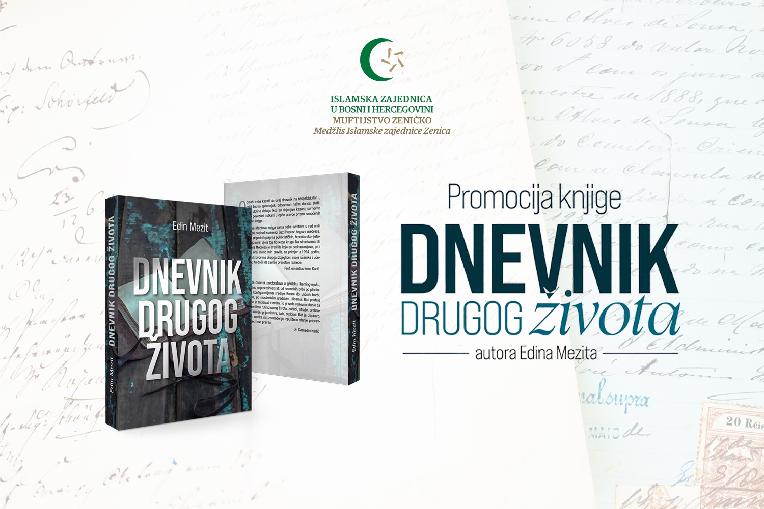Najava: U srijedu promocija knjige “Dnevnik drugog života” autora Edina Mezita